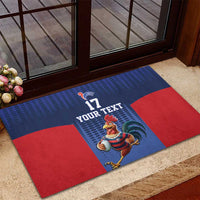 France Rugby Custom Rubber Doormat Come on Les Bleus Blue Style