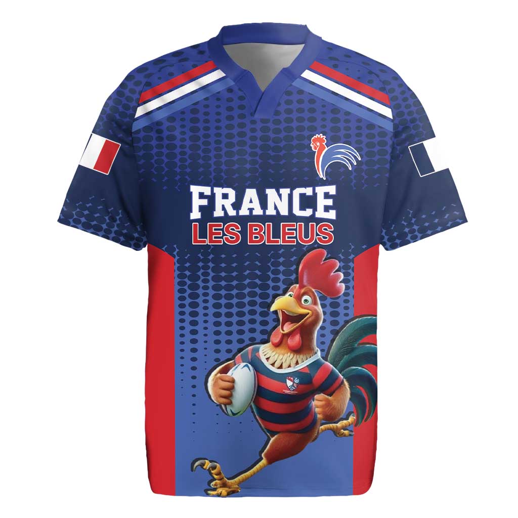 France Rugby Custom Rugby Jersey Come on Les Bleus Blue Style