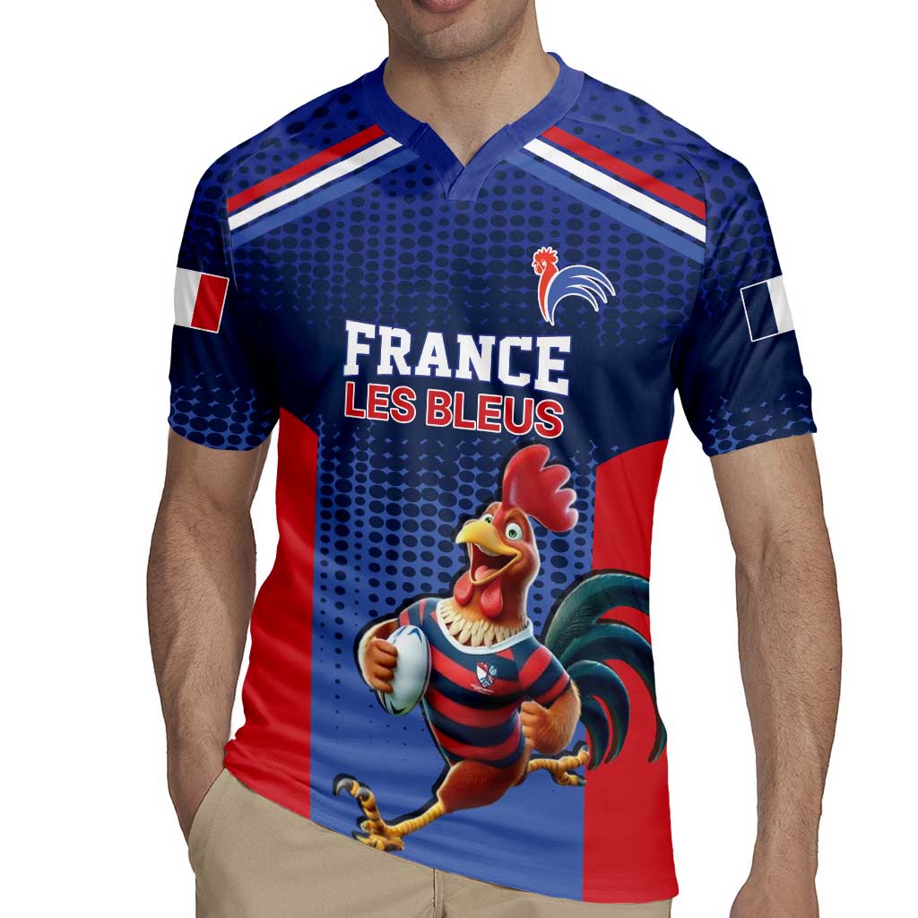 France Rugby Custom Rugby Jersey Come on Les Bleus Blue Style