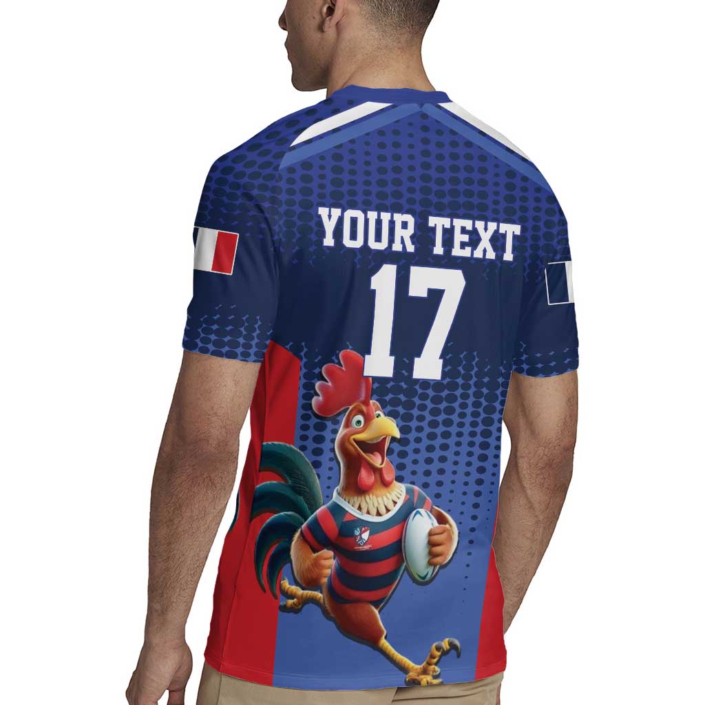 France Rugby Custom Rugby Jersey Come on Les Bleus Blue Style