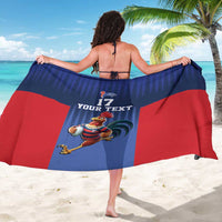 France Rugby Custom Sarong Come on Les Bleus Blue Style