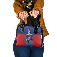 France Rugby Custom Shoulder Handbag Come on Les Bleus Blue Style