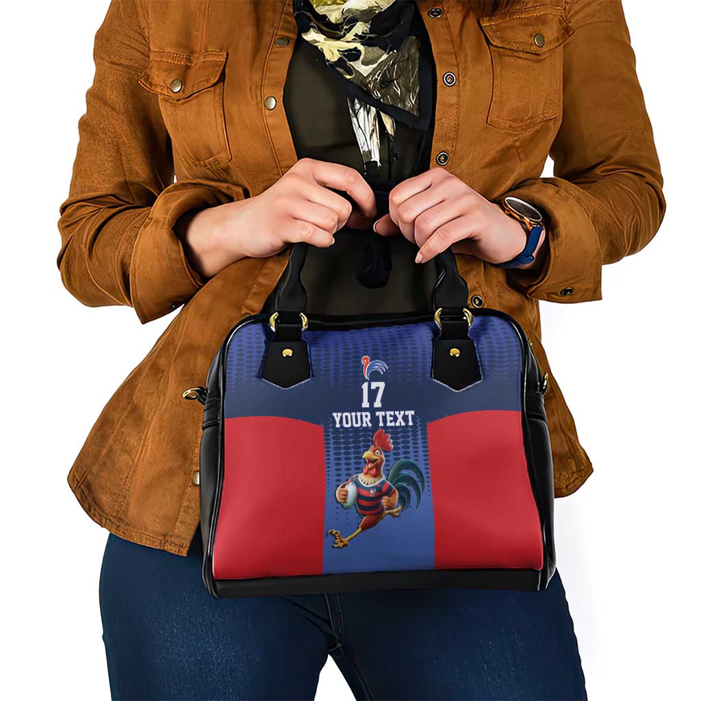 France Rugby Custom Shoulder Handbag Come on Les Bleus Blue Style