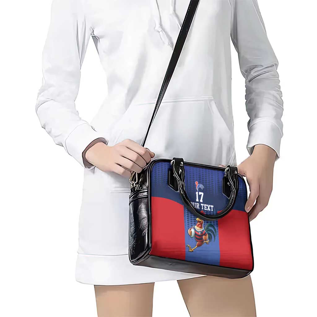 France Rugby Custom Shoulder Handbag Come on Les Bleus Blue Style
