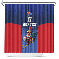 France Rugby Custom Shower Curtain Come on Les Bleus Blue Style