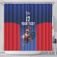 France Rugby Custom Shower Curtain Come on Les Bleus Blue Style