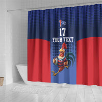 France Rugby Custom Shower Curtain Come on Les Bleus Blue Style