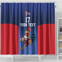 France Rugby Custom Shower Curtain Come on Les Bleus Blue Style