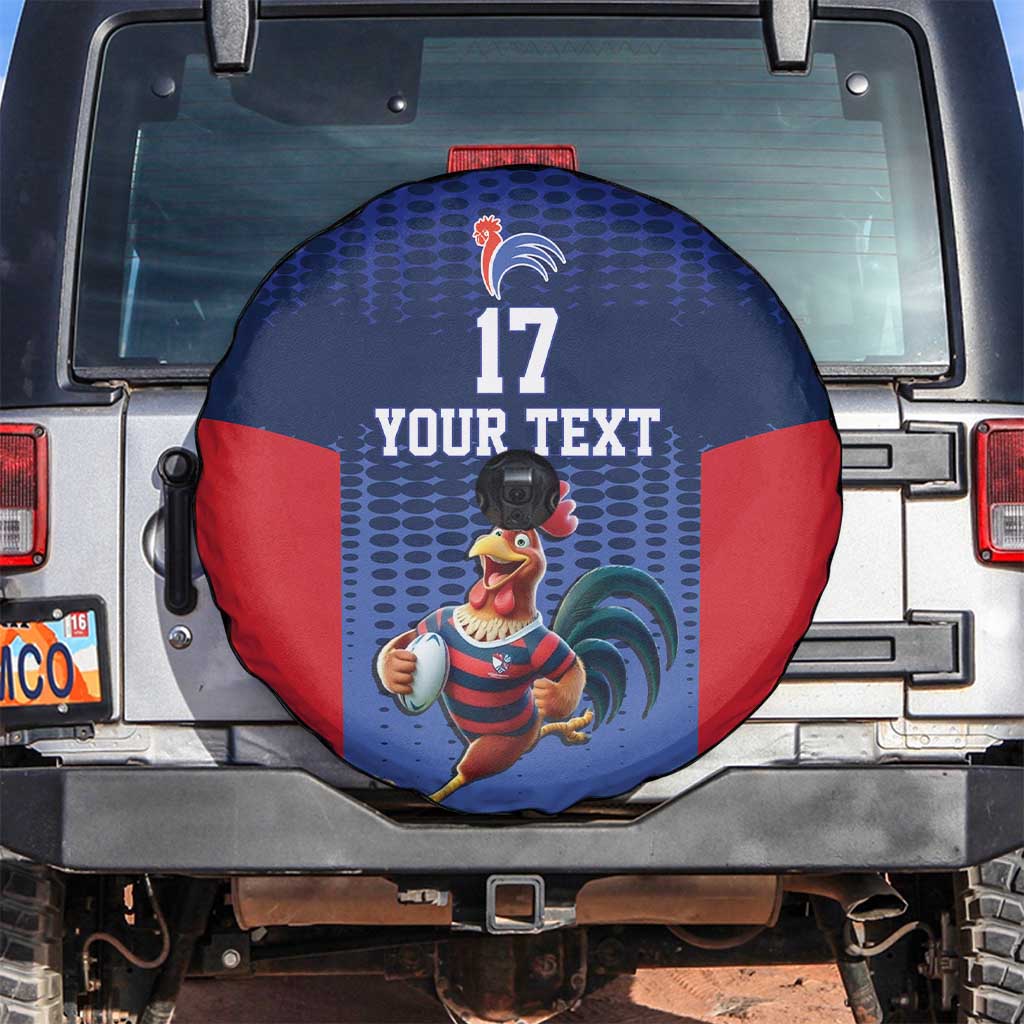France Rugby Custom Spare Tire Cover Come on Les Bleus Blue Style