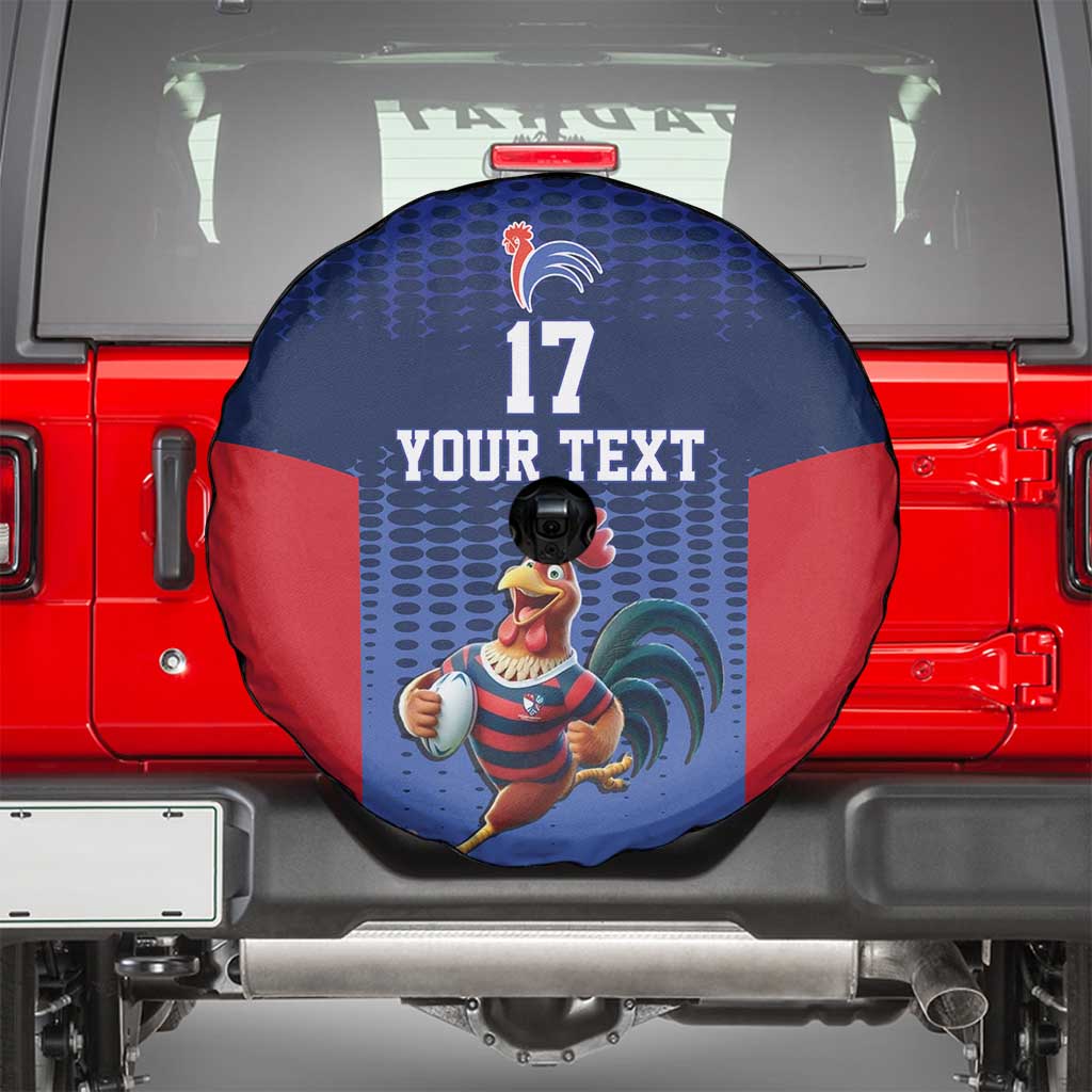France Rugby Custom Spare Tire Cover Come on Les Bleus Blue Style