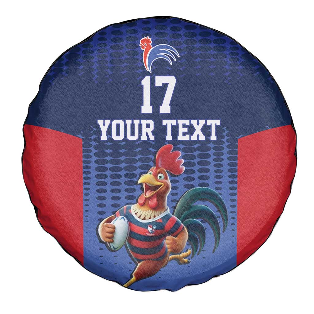 France Rugby Custom Spare Tire Cover Come on Les Bleus Blue Style