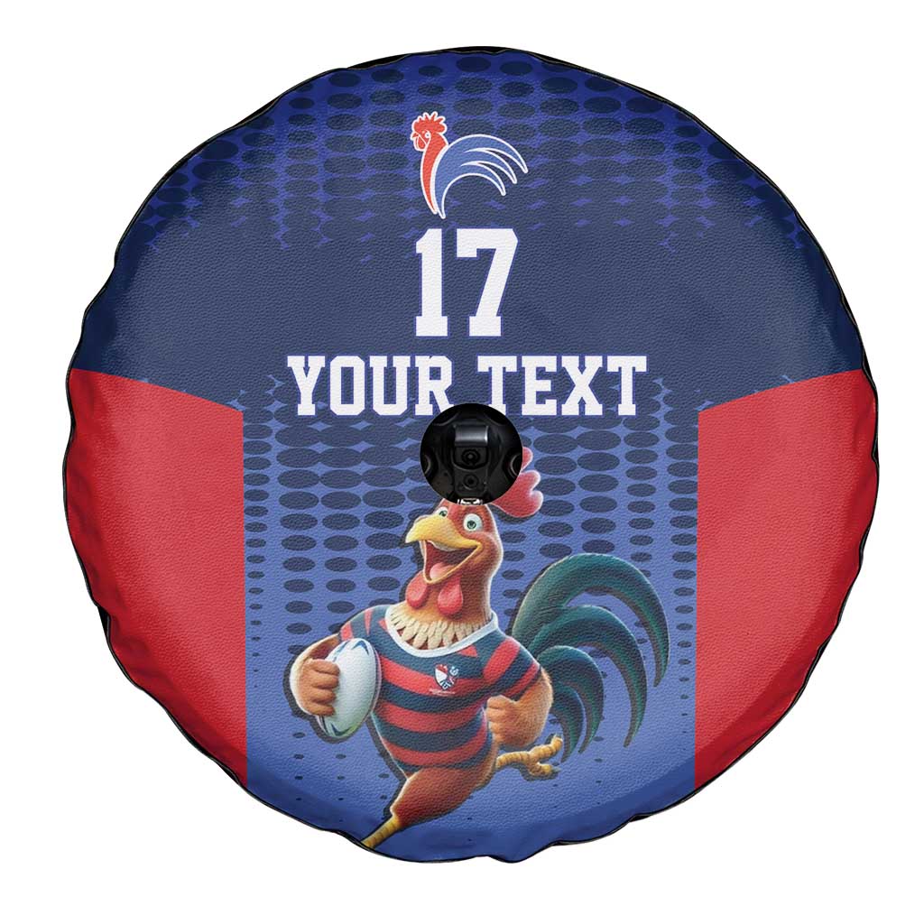 France Rugby Custom Spare Tire Cover Come on Les Bleus Blue Style