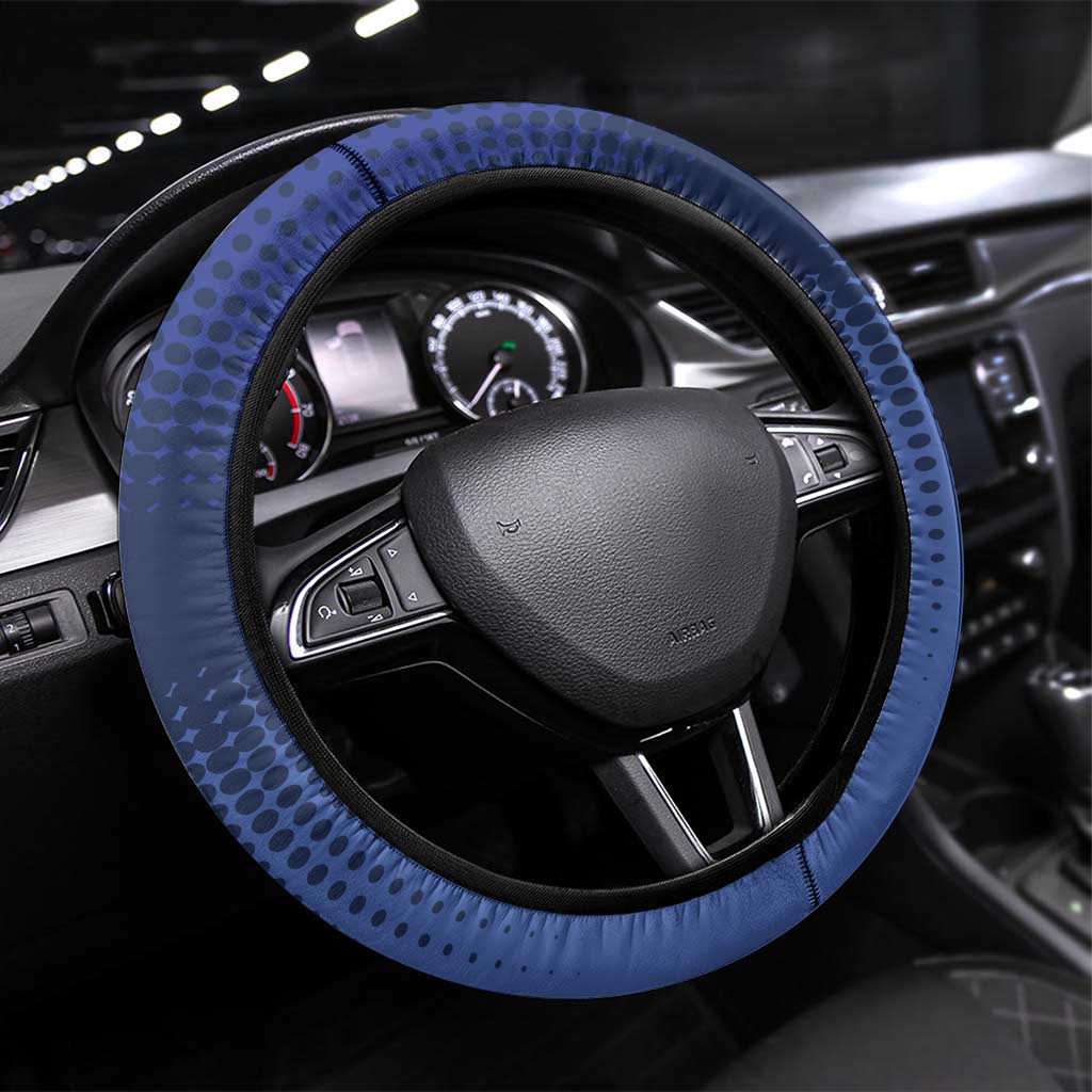 France Rugby Steering Wheel Cover Come on Les Bleus Blue Style