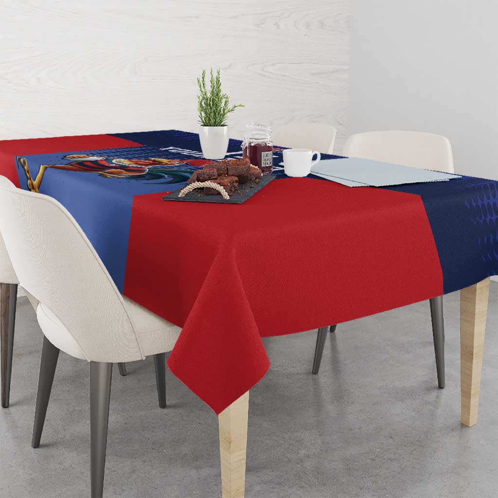 France Rugby Custom Tablecloth Come on Les Bleus Blue Style