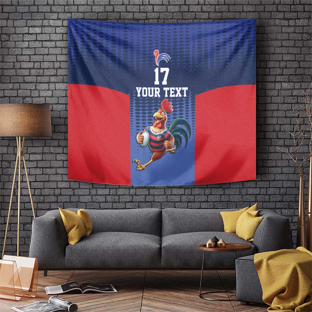 France Rugby Custom Tapestry Come on Les Bleus Blue Style