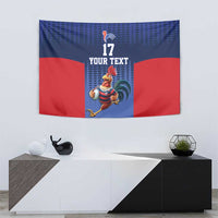 France Rugby Custom Tapestry Come on Les Bleus Blue Style
