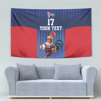 France Rugby Custom Tapestry Come on Les Bleus Blue Style