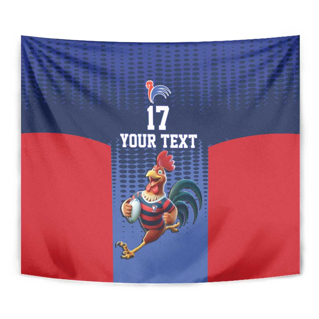 France Rugby Custom Tapestry Come on Les Bleus Blue Style