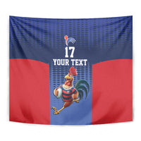 France Rugby Custom Tapestry Come on Les Bleus Blue Style