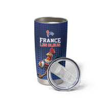 France Rugby Custom Tumbler Cup Come on Les Bleus Blue Style