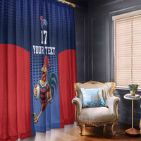 France Rugby Custom Window Curtain Come on Les Bleus Blue Style