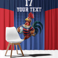 France Rugby Custom Window Curtain Come on Les Bleus Blue Style