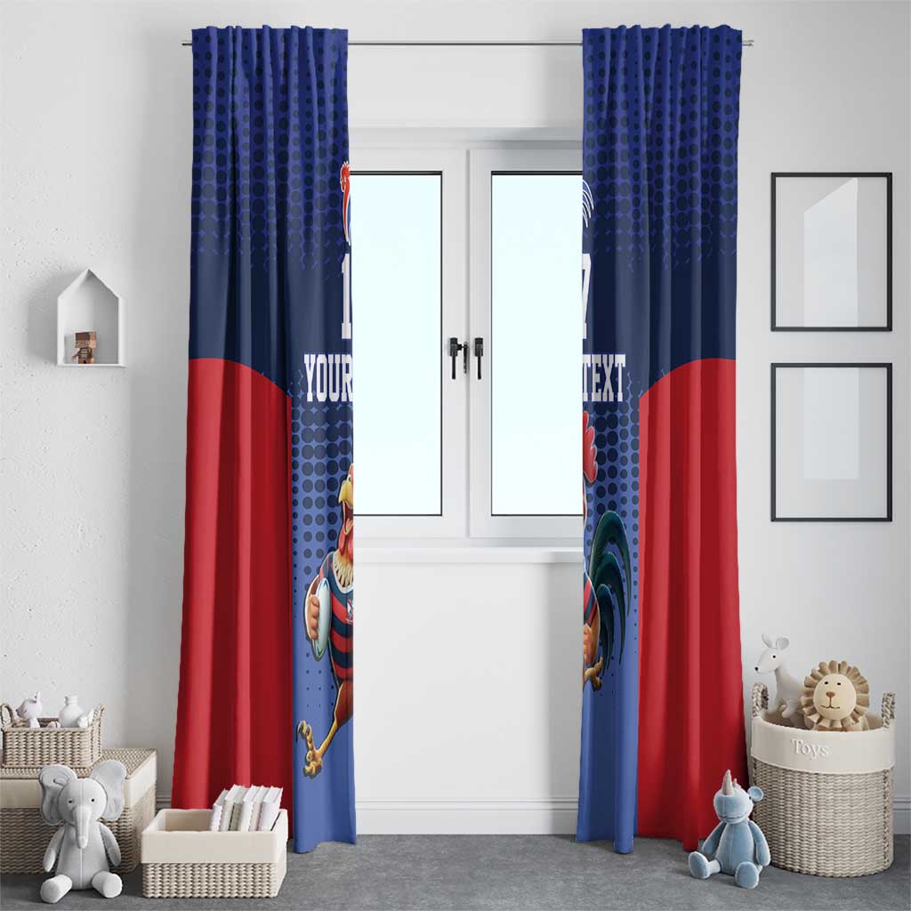 France Rugby Custom Window Curtain Come on Les Bleus Blue Style