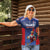 France Rugby Custom Women Polo Shirt Come on Les Bleus Blue Style