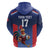 France Rugby Custom Zip Hoodie Come on Les Bleus Blue Style