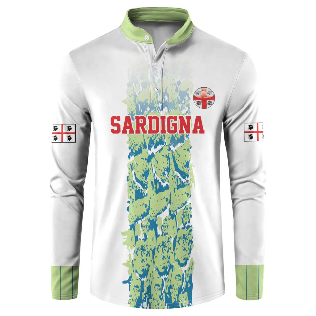 Custom Sardinia Football Button Sweatshirt Sardigna Sporty Style