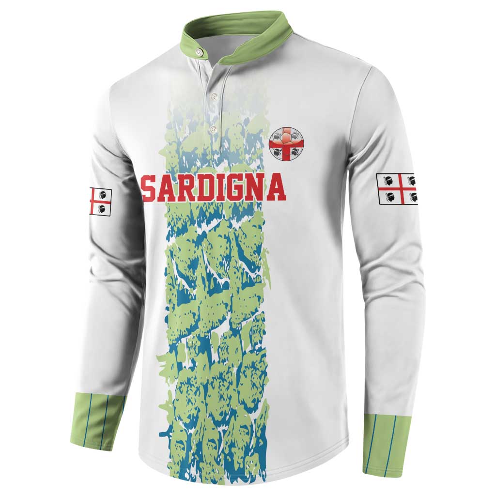 Custom Sardinia Football Button Sweatshirt Sardigna Sporty Style