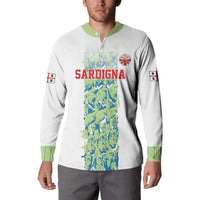 Custom Sardinia Football Button Sweatshirt Sardigna Sporty Style
