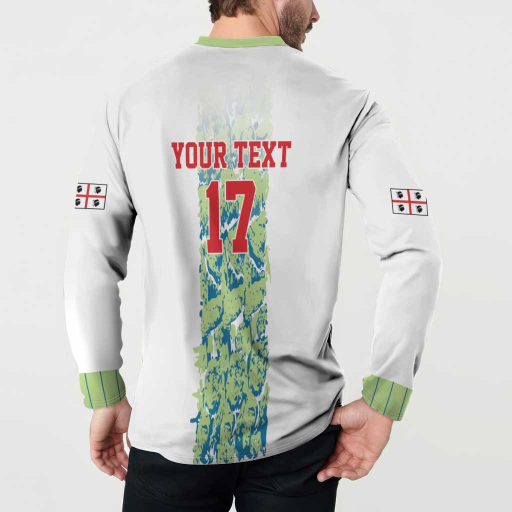 Custom Sardinia Football Button Sweatshirt Sardigna Sporty Style