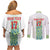 Custom Sardinia Football Couples Matching Off Shoulder Short Dress and Long Sleeve Button Shirt Sardigna Sporty Style