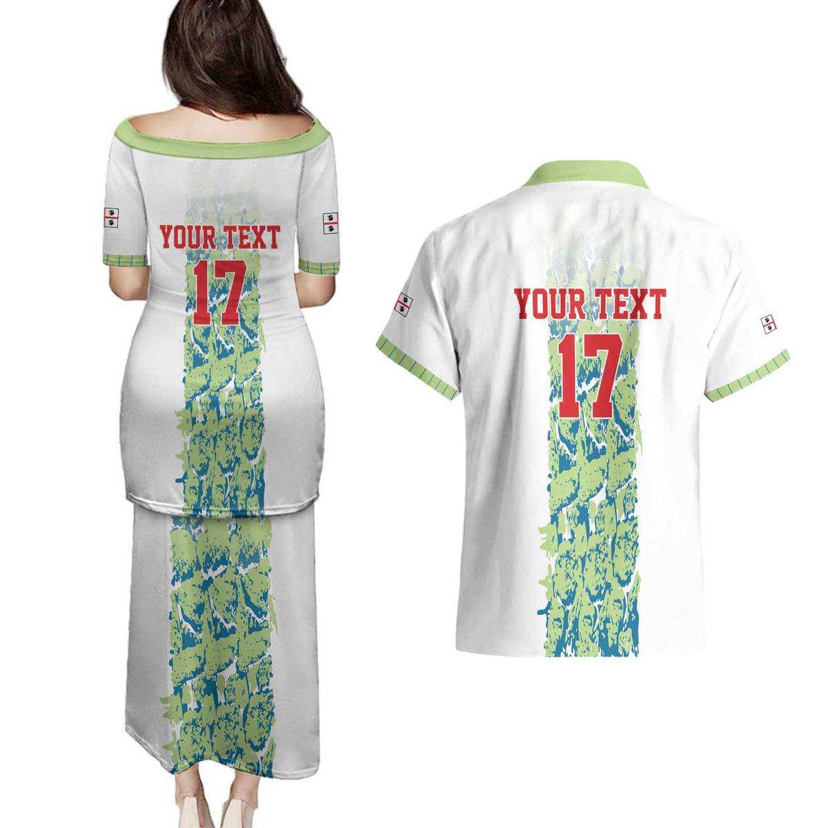 Custom Sardinia Football Couples Matching Puletasi and Hawaiian Shirt Sardigna Sporty Style