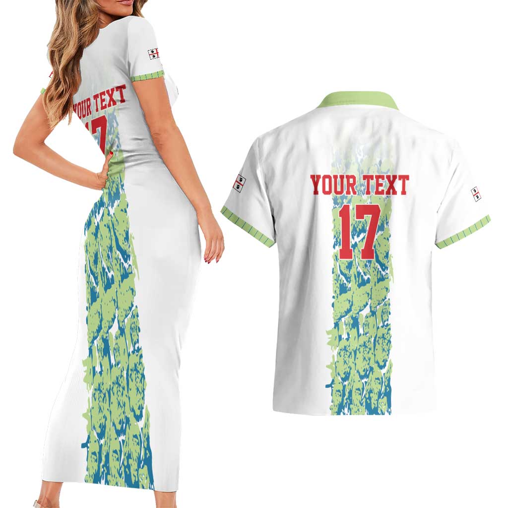 Custom Sardinia Football Couples Matching Short Sleeve Bodycon Dress and Hawaiian Shirt Sardigna Sporty Style