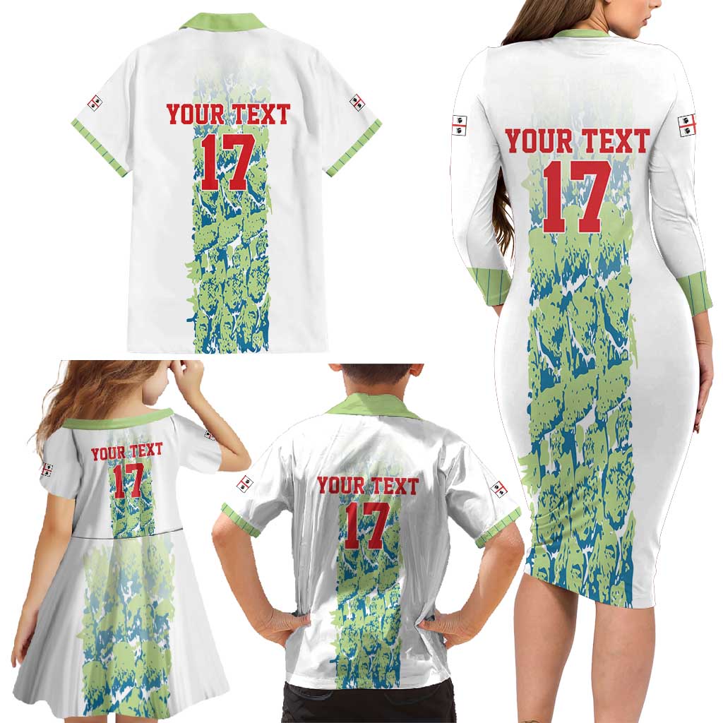 Custom Sardinia Football Family Matching Long Sleeve Bodycon Dress and Hawaiian Shirt Sardigna Sporty Style