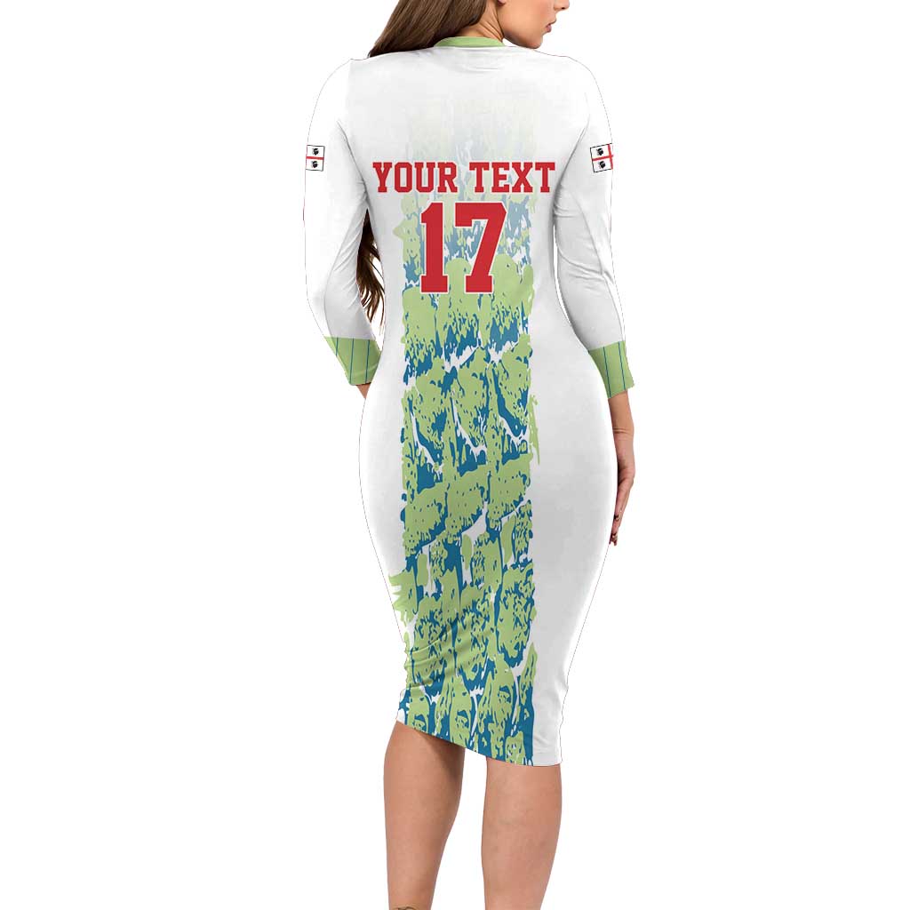 Custom Sardinia Football Family Matching Long Sleeve Bodycon Dress and Hawaiian Shirt Sardigna Sporty Style