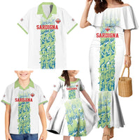 Custom Sardinia Football Family Matching Mermaid Dress and Hawaiian Shirt Sardigna Sporty Style