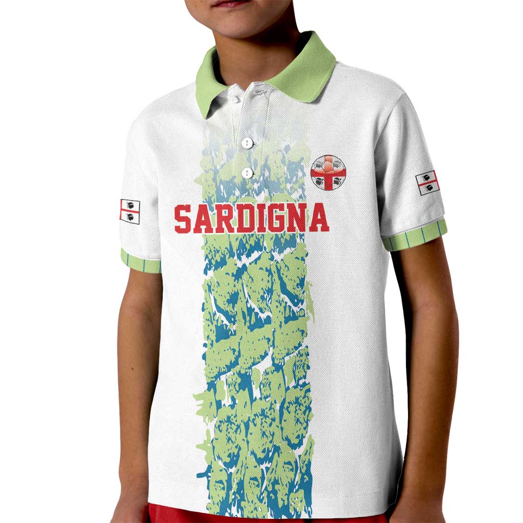 Custom Sardinia Football Kid Polo Shirt Sardigna Sporty Style