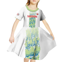 Custom Sardinia Football Kid Short Sleeve Dress Sardigna Sporty Style