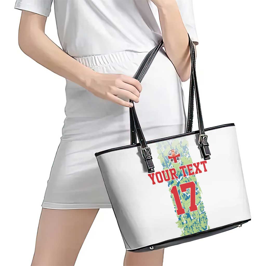 Custom Sardinia Football Leather Tote Bag Sardigna Sporty Style