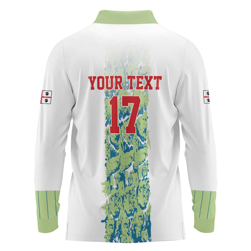 Custom Sardinia Football Long Sleeve Polo Shirt Sardigna Sporty Style