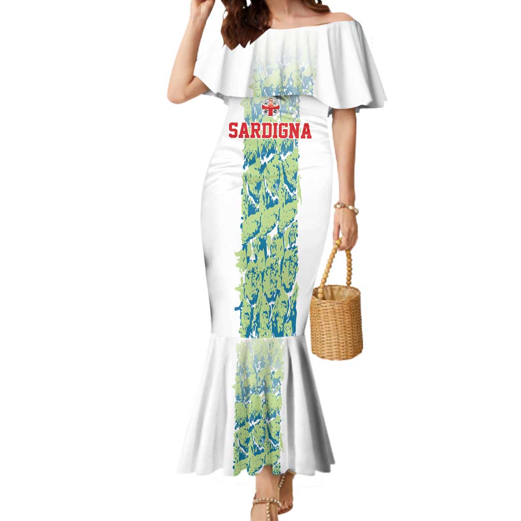 Custom Sardinia Football Mermaid Dress Sardigna Sporty Style