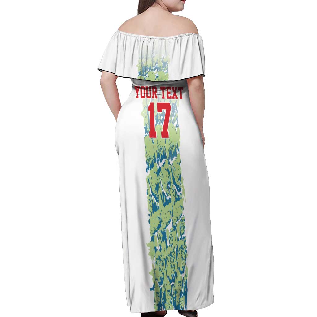 Custom Sardinia Football Off Shoulder Maxi Dress Sardigna Sporty Style