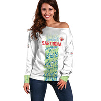 Custom Sardinia Football Off Shoulder Sweater Sardigna Sporty Style