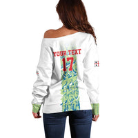 Custom Sardinia Football Off Shoulder Sweater Sardigna Sporty Style