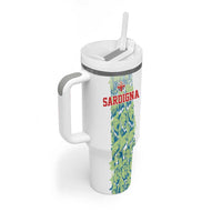 Custom Sardinia Football Tumbler With Handle Sardigna Sporty Style