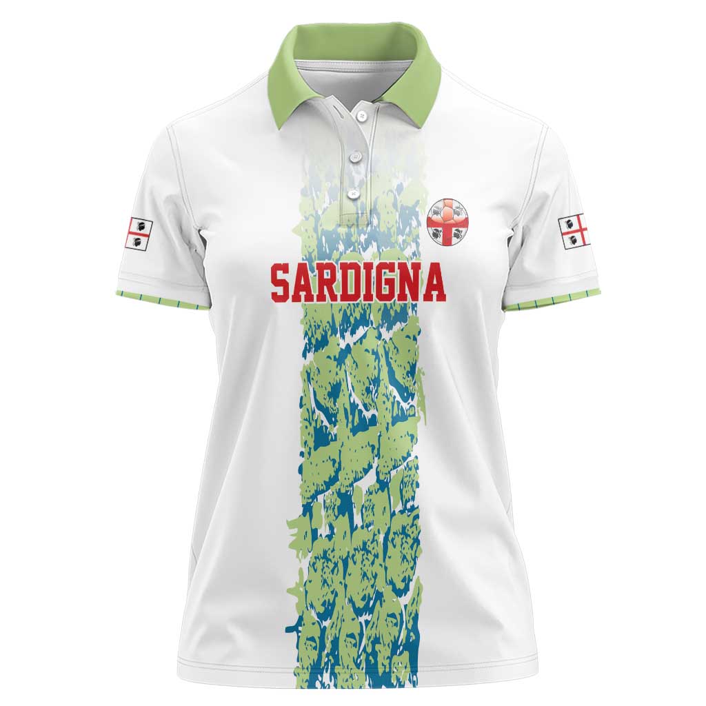 Custom Sardinia Football Women Polo Shirt Sardigna Sporty Style