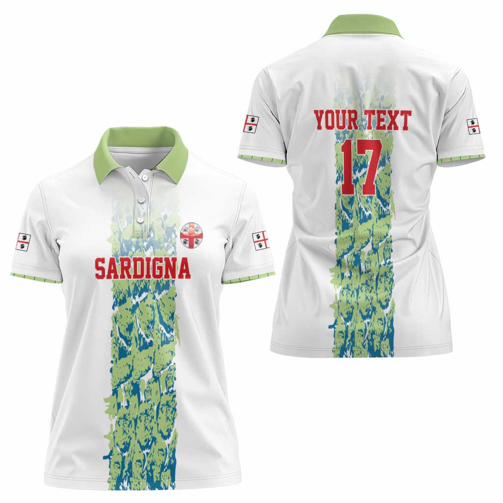 Custom Sardinia Football Women Polo Shirt Sardigna Sporty Style